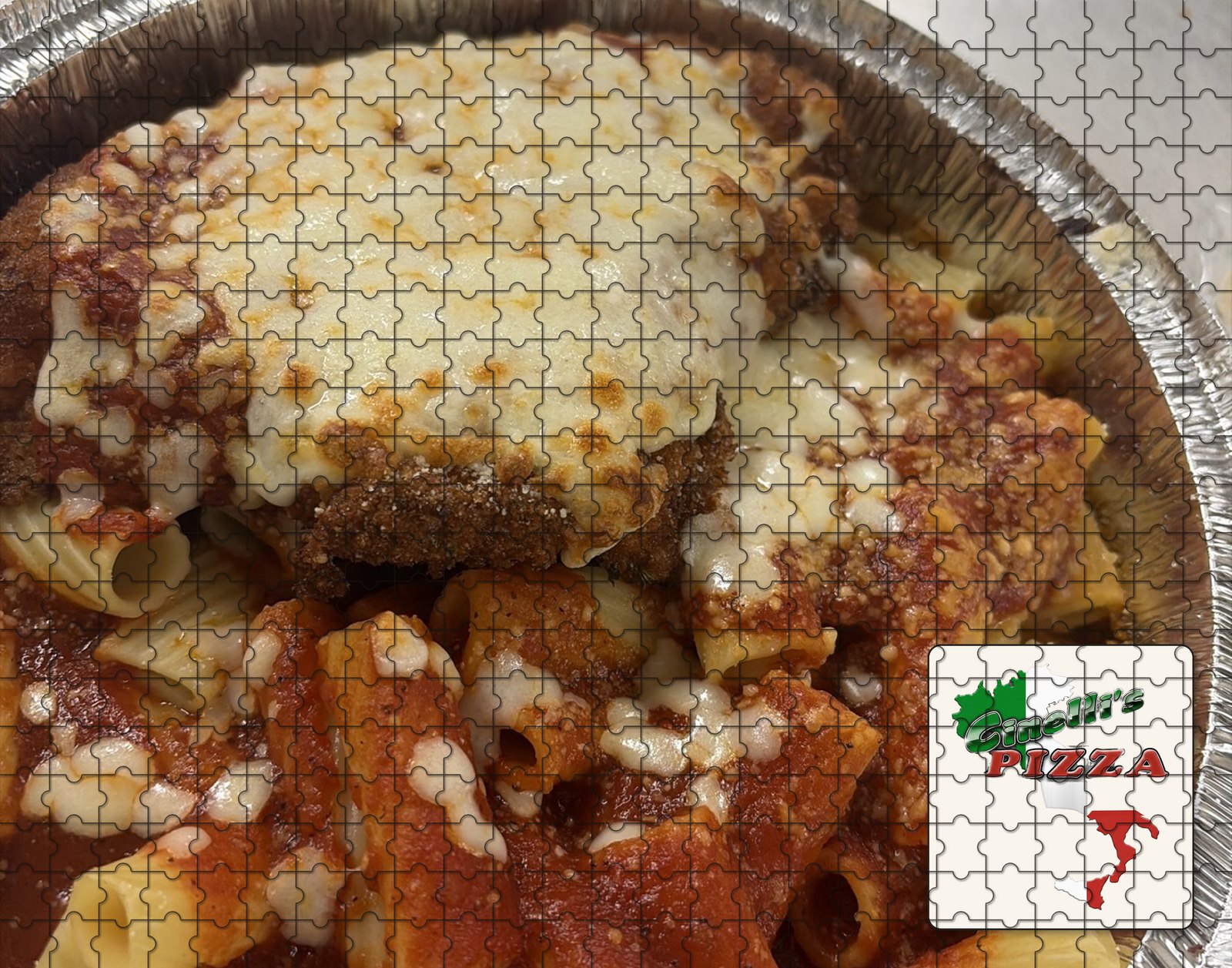 Chicken Parm Jigsaw Puzzle with Tin product photo — 500 pieces