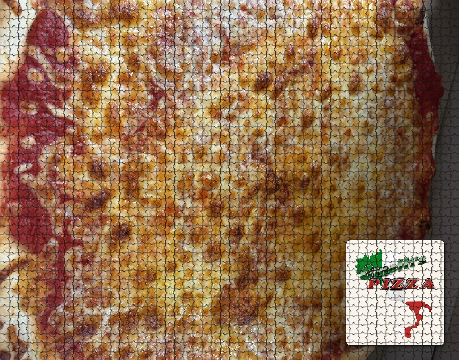 Pizza Jigsaw Puzzle with Tin product photo — 1000 pieces